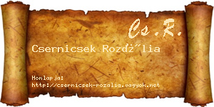 Csernicsek Rozália névjegykártya