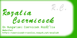 rozalia csernicsek business card